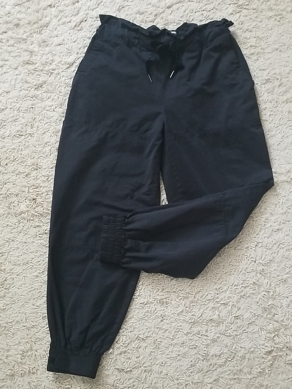 Urban Outfitters Paperbag Black Drawstring Joggers